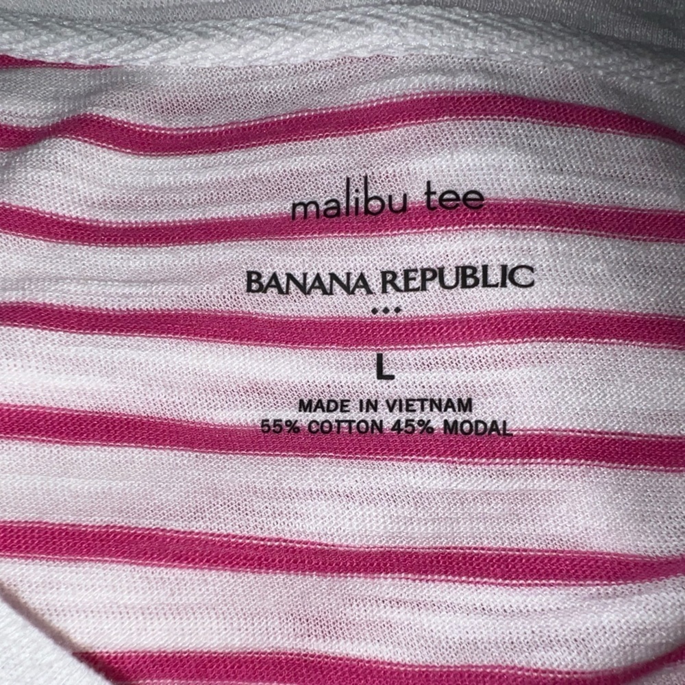 banana republic, long sleeve, semi sheer tee, large - Picture 3 of 8